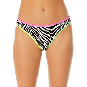 NWT Zebra Print High Leg Bikini Bottoms